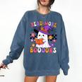 Read More Books Ghost Reading Book Teacher Halloween Comfort Colors Sweatshirt Blue Jean Read More Books Ghost Reading Book Teacher Halloween Comfort Colors Sweatshirt Blue Jean