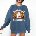 Read More Books Teacher Halloween Men Women Comfort Colors Sweatshirt Blue Jean Read More Books Teacher Halloween Men Women Comfort Colors Sweatshirt Blue Jean