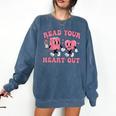 Read You Heart Out Reading Teacher Valentines Day Book Lover Comfort Colors Sweatshirt Blue Jean Read You Heart Out Reading Teacher Valentines Day Book Lover Comfort Colors Sweatshirt Blue Jean