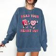 Read Your Heart Out Teacher Valentine Book Comfort Colors Sweatshirt Blue Jean Read Your Heart Out Teacher Valentine Book Comfort Colors Sweatshirt Blue Jean