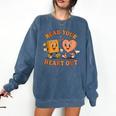 Read Your Heart Out Teacher Valentines Reading Book Love Comfort Colors Sweatshirt Blue Jean