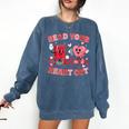Read Your Heart Out Valentine Teacher Book Lover Comfort Colors Sweatshirt Blue Jean