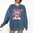 Read Your Heart Out Valentines Day Reading Book Kids Teacher Comfort Colors Sweatshirt Blue Jean Read Your Heart Out Valentines Day Reading Book Kids Teacher Comfort Colors Sweatshirt Blue Jean