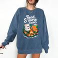 Read S'More Books Around Campfire National Book Week Comfort Colors Sweatshirt Blue Jean