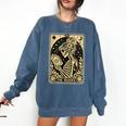 The Reader Tarot Card Book Lover Skeleton Reading Book Comfort Colors Sweatshirt Blue Jean The Reader Tarot Card Book Lover Skeleton Reading Book Comfort Colors Sweatshirt Blue Jean