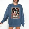 The Reader Tarot Card Shirt Bird Book Lover Bookworm Comfort Colors Sweatshirt Blue Jean