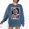 The Reader Tarot Card Women Book Lover Librarian Read Comfort Colors Sweatshirt Blue Jean The Reader Tarot Card Women Book Lover Librarian Read Comfort Colors Sweatshirt Blue Jean