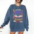 Reading 6 7 Meme Six Seven Cozy Book Lover Teacher Comfort Colors Sweatshirt Blue Jean