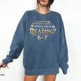 Reading 6–7 Teacher Librarian English Book Lover Quote Comfort Colors Sweatshirt Blue Jean