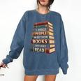 Reading Book Comfort Colors Sweatshirt Blue Jean Reading Book Comfort Colors Sweatshirt Blue Jean