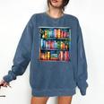 Reading And Bookcase Magic Book Premium Comfort Colors Sweatshirt Blue Jean