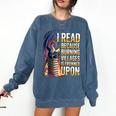 Reading Bookish Dragon Fantasy Comfort Colors Sweatshirt Blue Jean