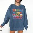 Reading Colors Our World Books Lover Comfort Colors Sweatshirt Blue Jean Reading Colors Our World Books Lover Comfort Colors Sweatshirt Blue Jean