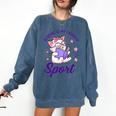 Reading Is My Favorite Sport Saying Quote Book Lovers Comfort Colors Sweatshirt Blue Jean