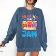 Reading Is My Jam I Love To Read Books Boy Girl Comfort Colors Sweatshirt Blue Jean Reading Is My Jam I Love To Read Books Boy Girl Comfort Colors Sweatshirt Blue Jean