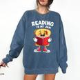 Reading Is My Jam I Love To Read Books Comfort Colors Sweatshirt Blue Jean
