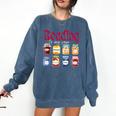 Reading Is My Jam Teacher Student Book Lovers Comfort Colors Sweatshirt Blue Jean