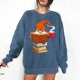 Reading Lover Book Graphic Gnome Comfort Colors Sweatshirt Blue Jean Reading Lover Book Graphic Gnome Comfort Colors Sweatshirt Blue Jean