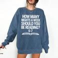 Reading Meme 6 To 7 Nights a Week Book Appreciation Comfort Colors Sweatshirt Blue Jean Reading Meme 6 To 7 Nights a Week Book Appreciation Comfort Colors Sweatshirt Blue Jean
