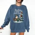 Reading Is Snow Much Fun Christmas Books Snowman Bookworm Comfort Colors Sweatshirt Blue Jean Reading Is Snow Much Fun Christmas Books Snowman Bookworm Comfort Colors Sweatshirt Blue Jean