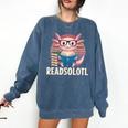 Readsolotl Axolotl Reading Book Lover Kawaii Bookworms Comfort Colors Sweatshirt Blue Jean Readsolotl Axolotl Reading Book Lover Kawaii Bookworms Comfort Colors Sweatshirt Blue Jean