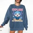 Readsolotl Kawaii Axolotl Book Lover Reading Comfort Colors Sweatshirt Blue Jean Readsolotl Kawaii Axolotl Book Lover Reading Comfort Colors Sweatshirt Blue Jean