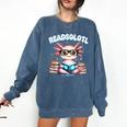 Readsolotl Pink Kawaii Axolotl Read Book Lover Reading Comfort Colors Sweatshirt Blue Jean Readsolotl Pink Kawaii Axolotl Read Book Lover Reading Comfort Colors Sweatshirt Blue Jean