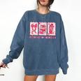 Retro Coquette Bow All Booked For Valentines Book Lover Cute Comfort Colors Sweatshirt Blue Jean Retro Coquette Bow All Booked For Valentines Book Lover Cute Comfort Colors Sweatshirt Blue Jean