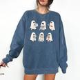 Retro Ghost Reading Books Halloween Bookish Ghost Bookworm Comfort Colors Sweatshirt Blue Jean Retro Ghost Reading Books Halloween Bookish Ghost Bookworm Comfort Colors Sweatshirt Blue Jean