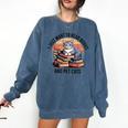 Retro I Just Want To Read Books And Pet Cats Cat Comfort Colors Sweatshirt Blue Jean