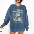 Retro Proud Anti Social Member Of Introverted Book Club Comfort Colors Sweatshirt Blue Jean Retro Proud Anti Social Member Of Introverted Book Club Comfort Colors Sweatshirt Blue Jean