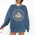 Retro Proud Introverted Book Club Anti Social Reader Comfort Colors Sweatshirt Blue Jean