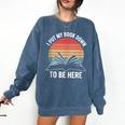 Retro I Put My Book Down To Be Here For Book Lover Comfort Colors Sweatshirt Blue Jean