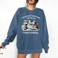 Retro I Stay Home I Read Books I Pet My Cat I Regret Nothing Comfort Colors Sweatshirt Blue Jean Retro I Stay Home I Read Books I Pet My Cat I Regret Nothing Comfort Colors Sweatshirt Blue Jean