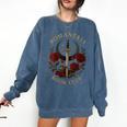 Romantasy Book Club Coffee Sword Roses Comfort Colors Sweatshirt Blue Jean Romantasy Book Club Coffee Sword Roses Comfort Colors Sweatshirt Blue Jean