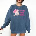 Rowdy 'Bout Books Cowboy Lovers Comfort Colors Sweatshirt Blue Jean
