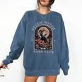 Salem Witch Book Club All Witches Welcome Spooky Halloween Comfort Colors Sweatshirt Blue Jean