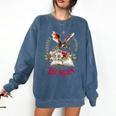 Santa's Favorite Book Dragon Christmas Magic Comfort Colors Sweatshirt Blue Jean