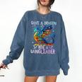 Save A Dragon Ride A Wingleader Books Dragon Lover Cute Comfort Colors Sweatshirt Blue Jean