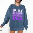 In My School Librarian Era Groovy Back To School Book Lover Comfort Colors Sweatshirt Blue Jean In My School Librarian Era Groovy Back To School Book Lover Comfort Colors Sweatshirt Blue Jean