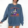 Season Of The Witch Spooky Readers Spell Book Hallowen Comfort Colors Sweatshirt Blue Jean