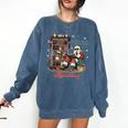 He Sees What You'Ve Been Reading Santa Christmas Bookish Comfort Colors Sweatshirt Blue Jean He Sees What You'Ve Been Reading Santa Christmas Bookish Comfort Colors Sweatshirt Blue Jean