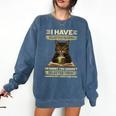 i Have Selective Hearing Cat Coffee Books Retro Comfort Colors Sweatshirt Blue Jean i Have Selective Hearing Cat Coffee Books Retro Comfort Colors Sweatshirt Blue Jean