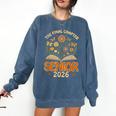 Senior 2026 Final Chapter Retro Book Lover Last First Day Comfort Colors Sweatshirt Blue Jean