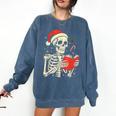 Skeleton Reading Book Christmas Teacher Librarian Book Lover Comfort Colors Sweatshirt Blue Jean Skeleton Reading Book Christmas Teacher Librarian Book Lover Comfort Colors Sweatshirt Blue Jean