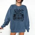 Sleepy Hollow Dead And Breakfast Please Book Ahead Comfort Colors Sweatshirt Blue Jean