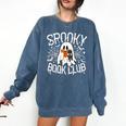 Spooky Book Club Cute Ghost Reading Book Halloween Costume Comfort Colors Sweatshirt Blue Jean Spooky Book Club Cute Ghost Reading Book Halloween Costume Comfort Colors Sweatshirt Blue Jean