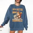 Squirrel Animal Life Is Better With Books And a Comfort Colors Sweatshirt Blue Jean Squirrel Animal Life Is Better With Books And a Comfort Colors Sweatshirt Blue Jean