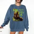 Star Wars The Book Of Boba Fett Neon Boba Fett Lives Poster Comfort Colors Sweatshirt Blue Jean