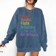 Stop Book Banning Pro Library Comfort Colors Sweatshirt Blue Jean
